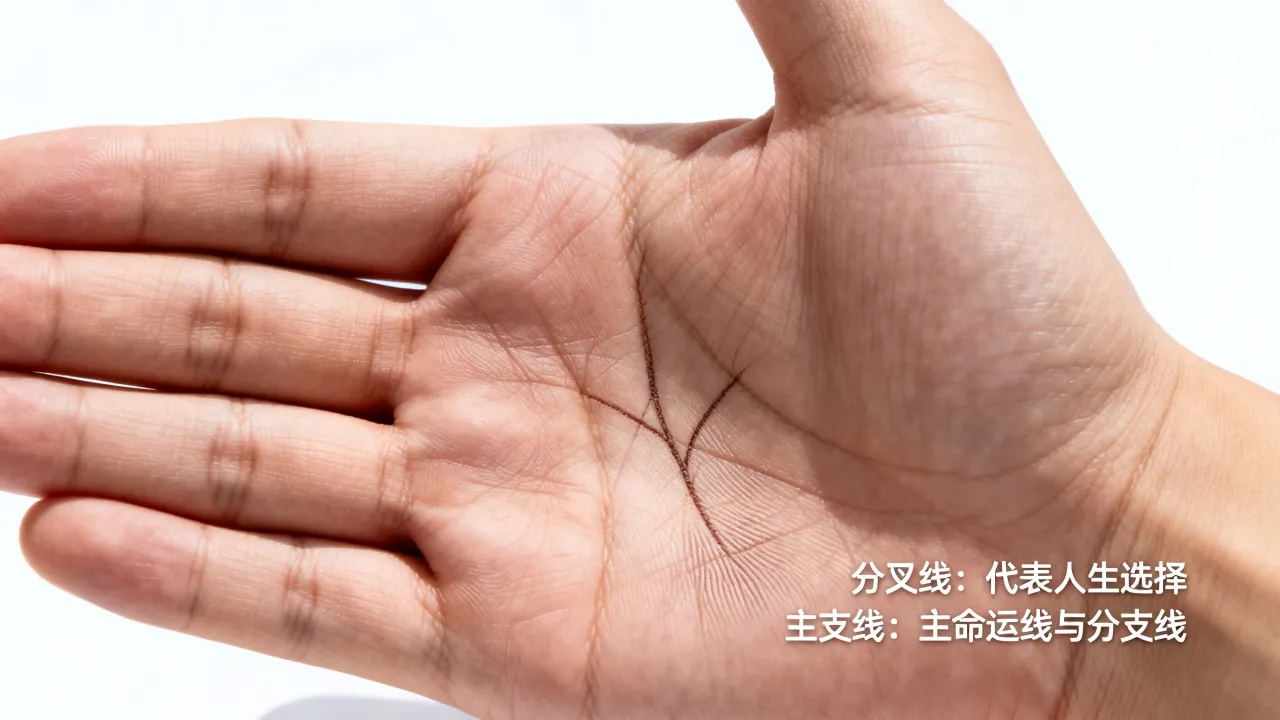 命运线尾部有分叉是什么意思,命运线尾部手相图解大全 命运线尾部有分叉是什么意思,命运线尾部手相图解大全