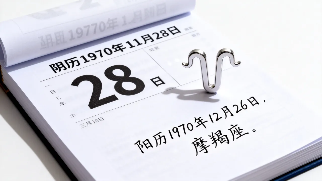 阴历1970年11月28日是什么星座?阳历几号,长尾疑问词。 阴历1970年11月28日是什么星座?阳历几号,长尾疑问词。