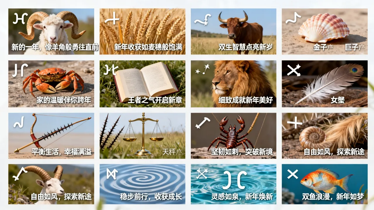 十二星座新年寄语有哪些?,十二星座新年寄语怎么发朋友圈? 十二星座新年寄语有哪些?,十二星座新年寄语怎么发朋友圈?