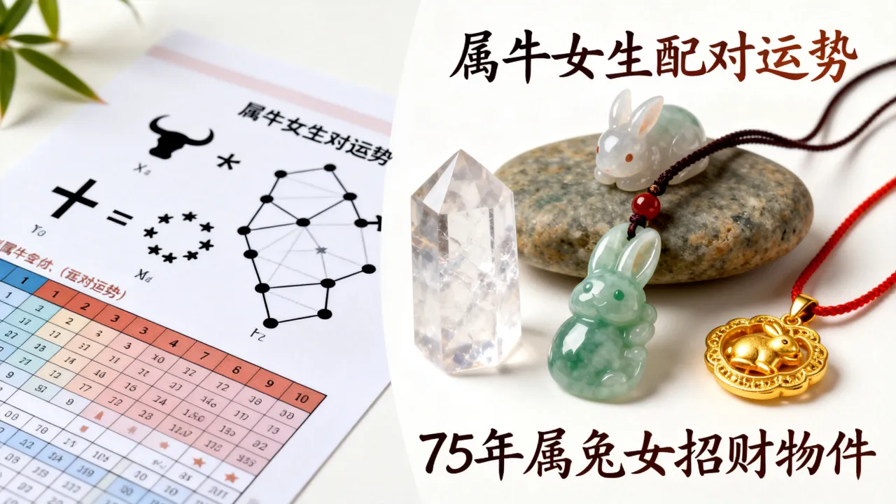 属牛女生的配对运势如何呢,75年属兔女最强招财物件是什么 属牛女生的配对运势如何呢,75年属兔女最强招财物件是什么