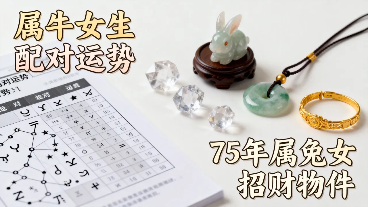 属牛女生的配对运势如何呢,75年属兔女最强招财物件是什么 属牛女生的配对运势如何呢,75年属兔女最强招财物件是什么