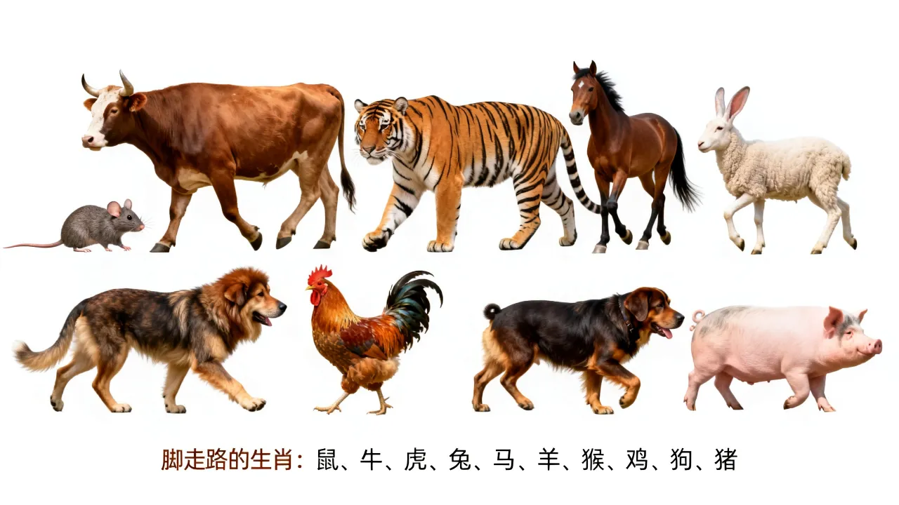 脚走路的生肖是什么生肖，十二生肖用脚走路的动物有哪些