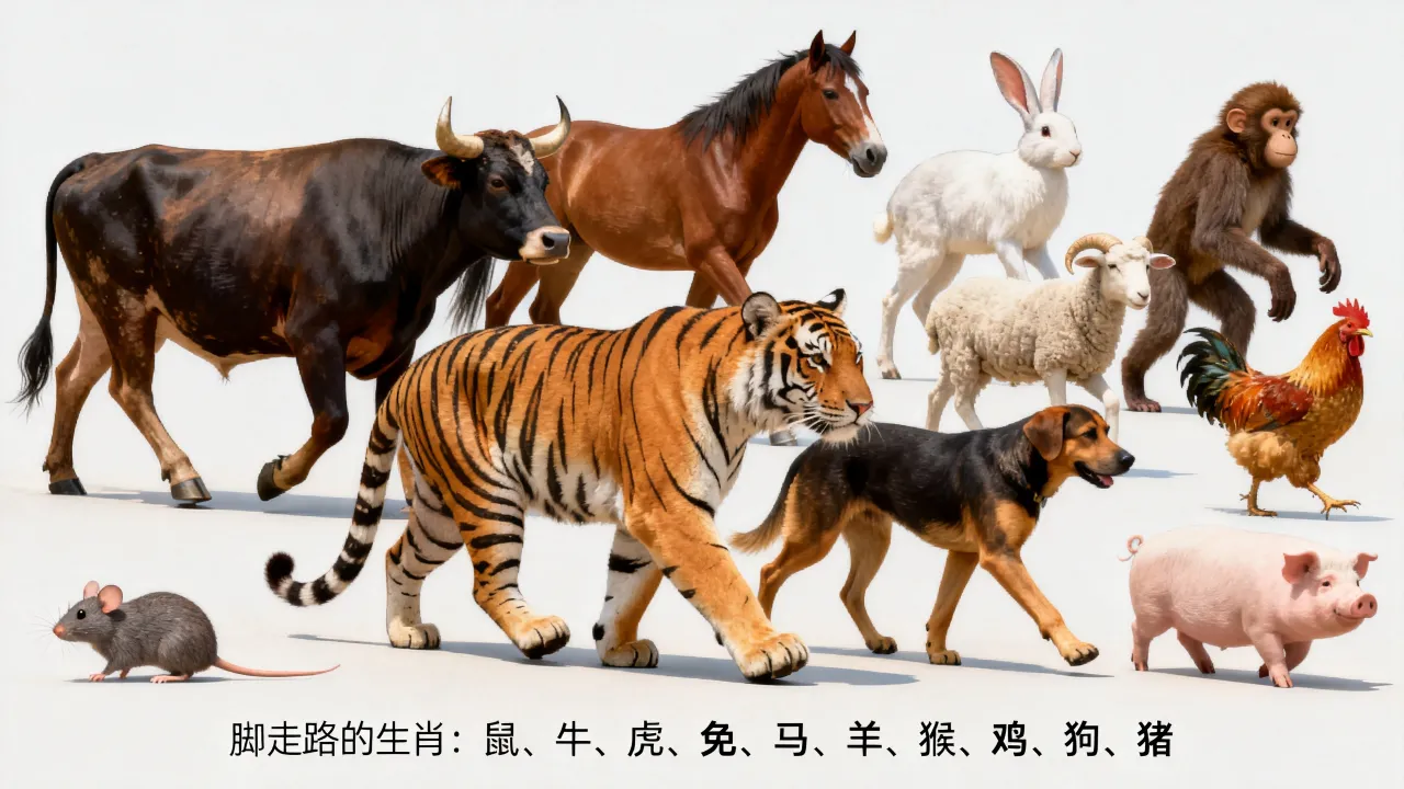 脚走路的生肖是什么生肖，十二生肖用脚走路的动物有哪些