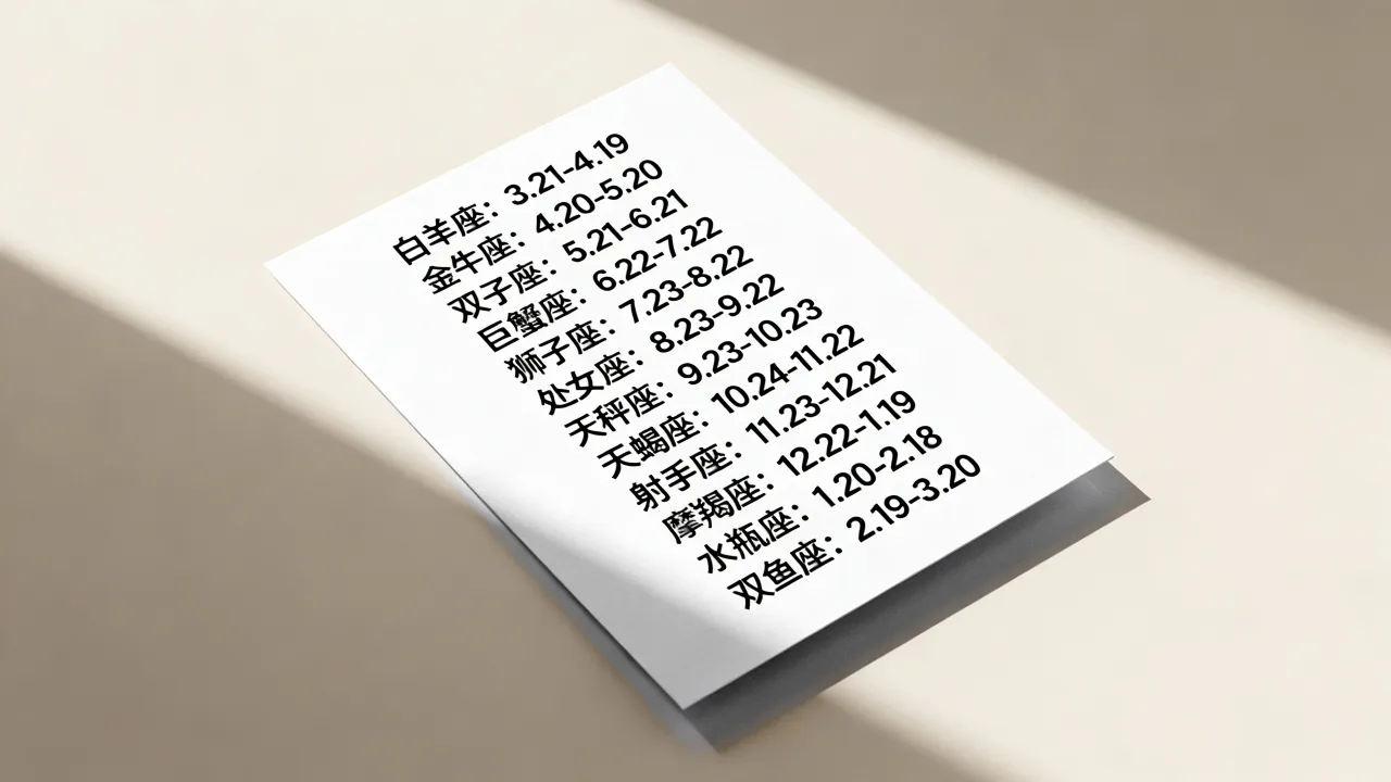 十二星座怎么查自己的星座最准确，十二星座日期查询表大全