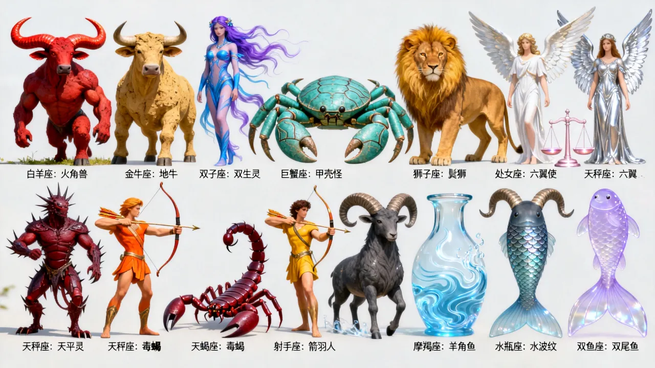 十二星座的代表怪物有哪些？，哪个怪物最厉害