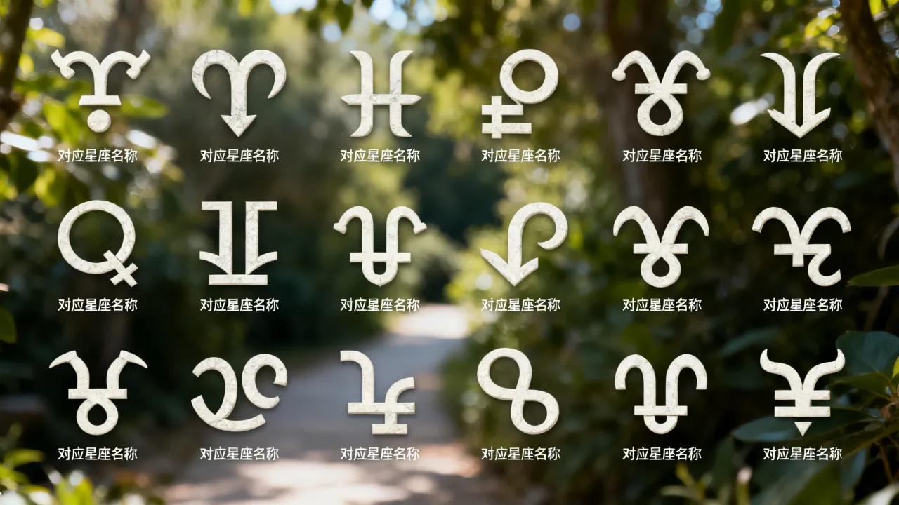 十二星座形状图怎么看？星座符号图案对照大全