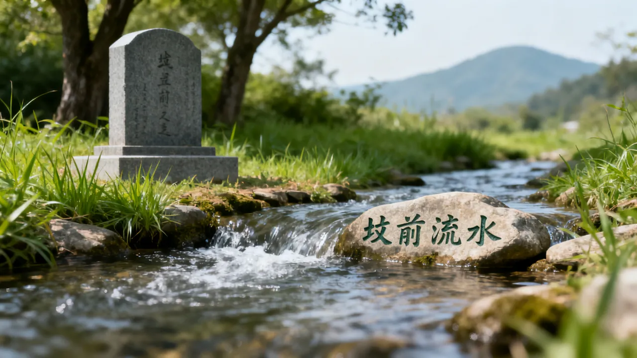 坟前流水怎么看吉凶图，坟地前方有水好吗