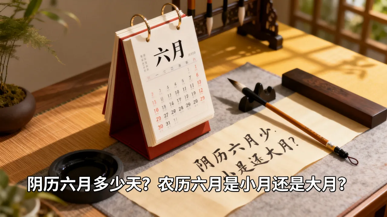 阴历六月多少天？农历六月是小月还是大月？