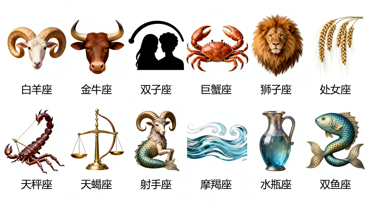 十二星座外形图长什么样，十二星座外形图哪个最漂亮？