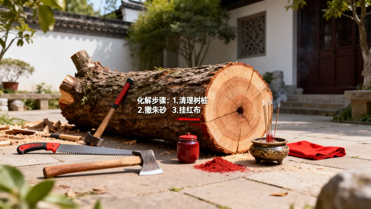 大树砍了怎么化解吉凶，院内砍树后如何破煞