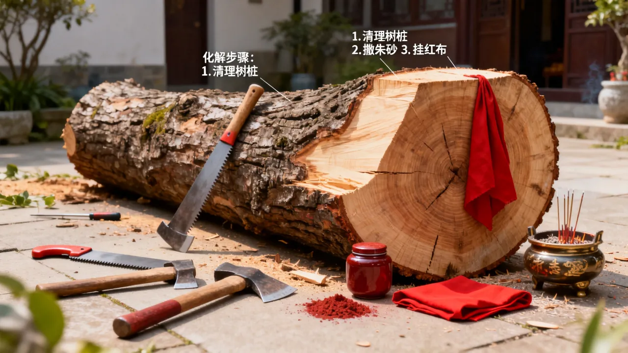 大树砍了怎么化解吉凶,院内砍树后如何破煞 大树砍了怎么化解吉凶,院内砍树后如何破煞