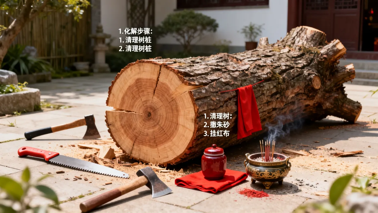 大树砍了怎么化解吉凶,院内砍树后如何破煞 大树砍了怎么化解吉凶,院内砍树后如何破煞