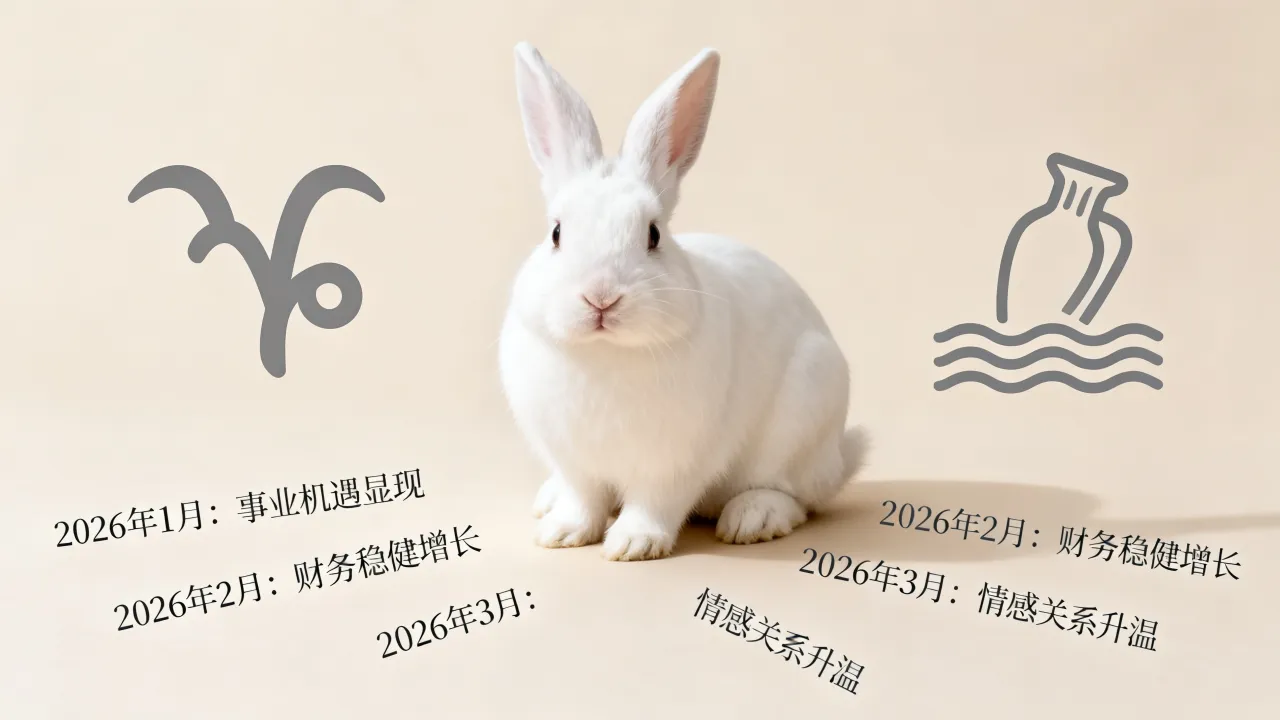 属兔摩羯座2026年每月运势如何,属兔太阳水瓶座2026年运势详解 属兔摩羯座2026年每月运势如何,属兔太阳水瓶座2026年运势详解