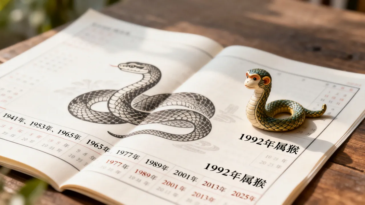 属蛇的年份表都有哪些年份，九二年属什么生肖？