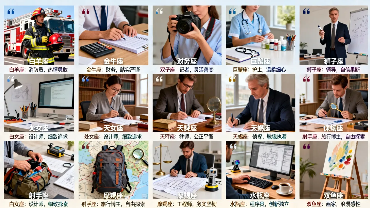 十二星座最适合什么工作？十二星座职业性格与岗位推荐