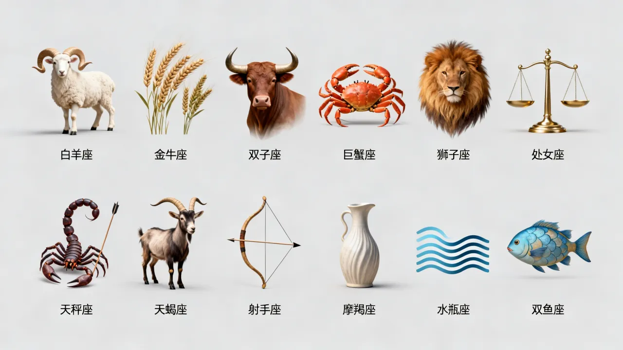 新十二星座的图像是什么样，十二星座图片大全高清版长啥样