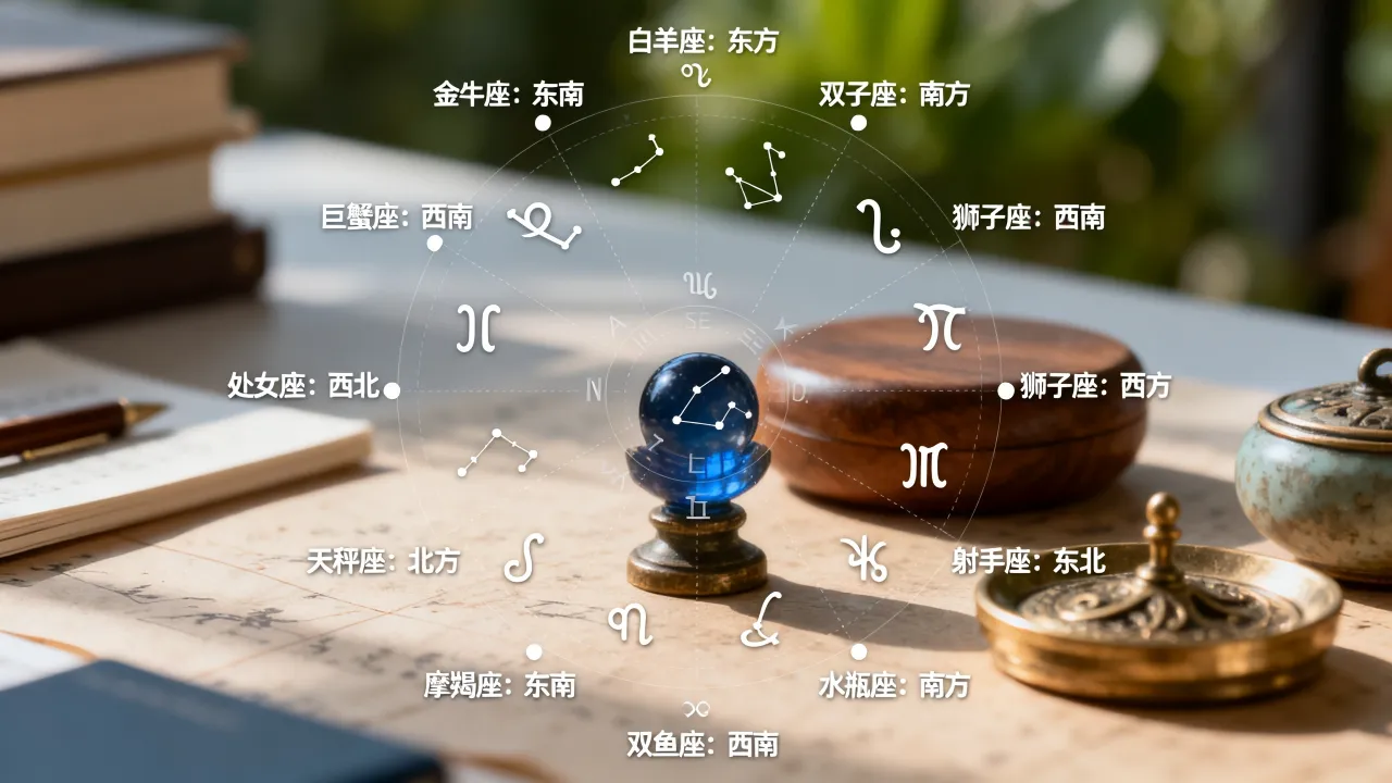 十二星座东南西北怎么分?十二星座方位对照表 十二星座东南西北怎么分?十二星座方位对照表