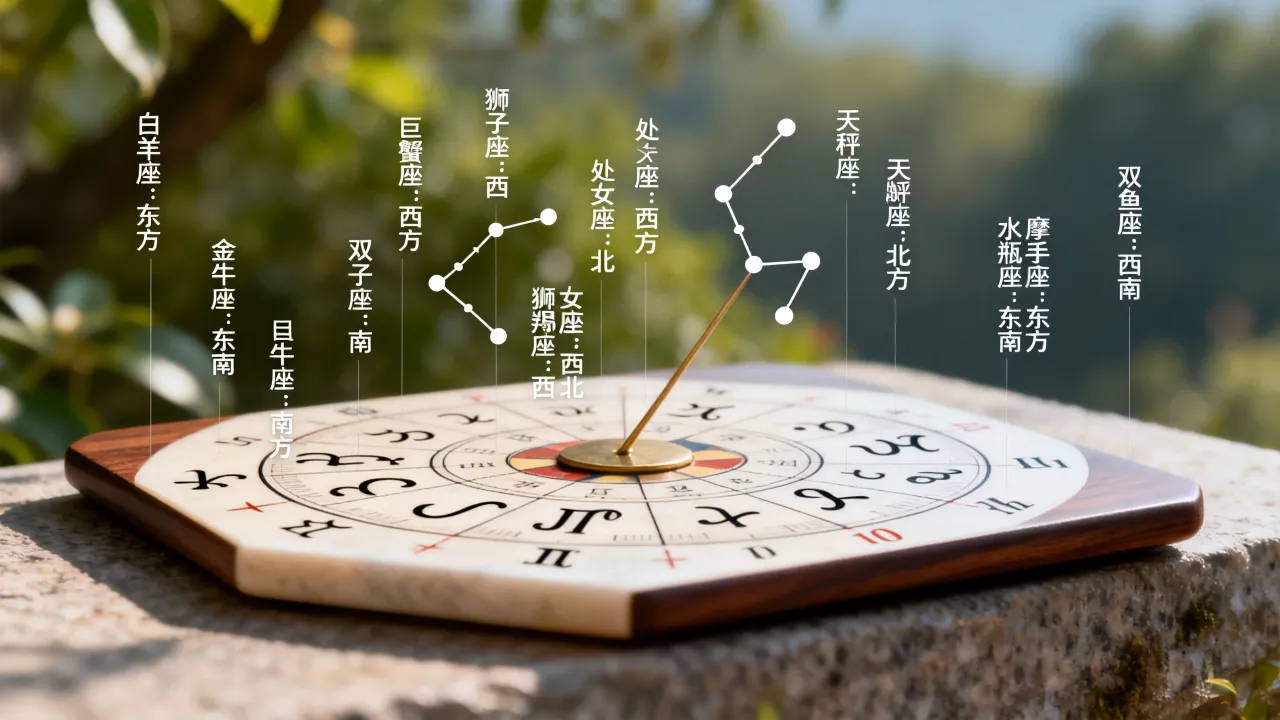 十二星座东南西北怎么分?十二星座方位对照表 十二星座东南西北怎么分?十二星座方位对照表