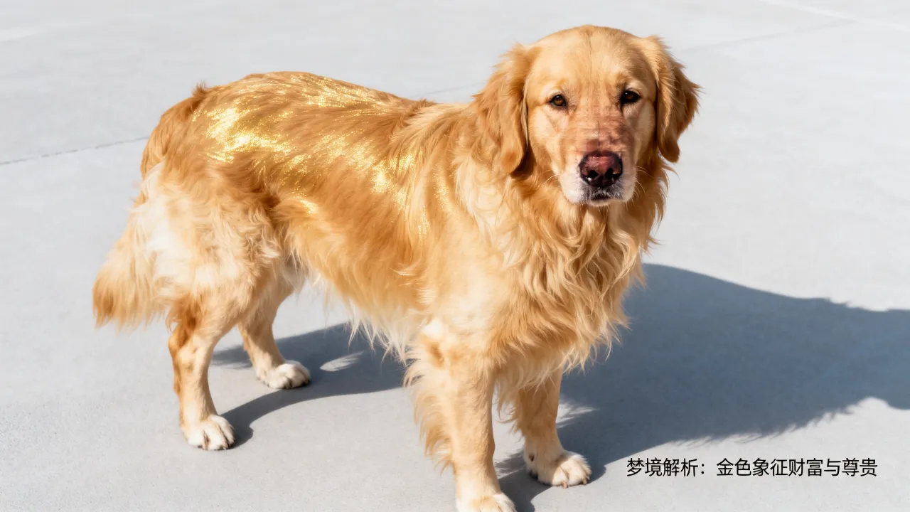梦见金色狗是什么预兆？，梦见金色狗预示什么