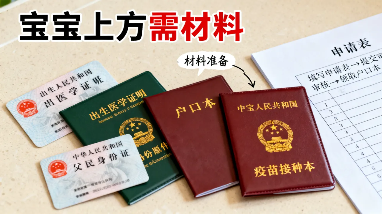 怎么给宝宝上户口起名，宝宝上户口需要什么材料和流程？