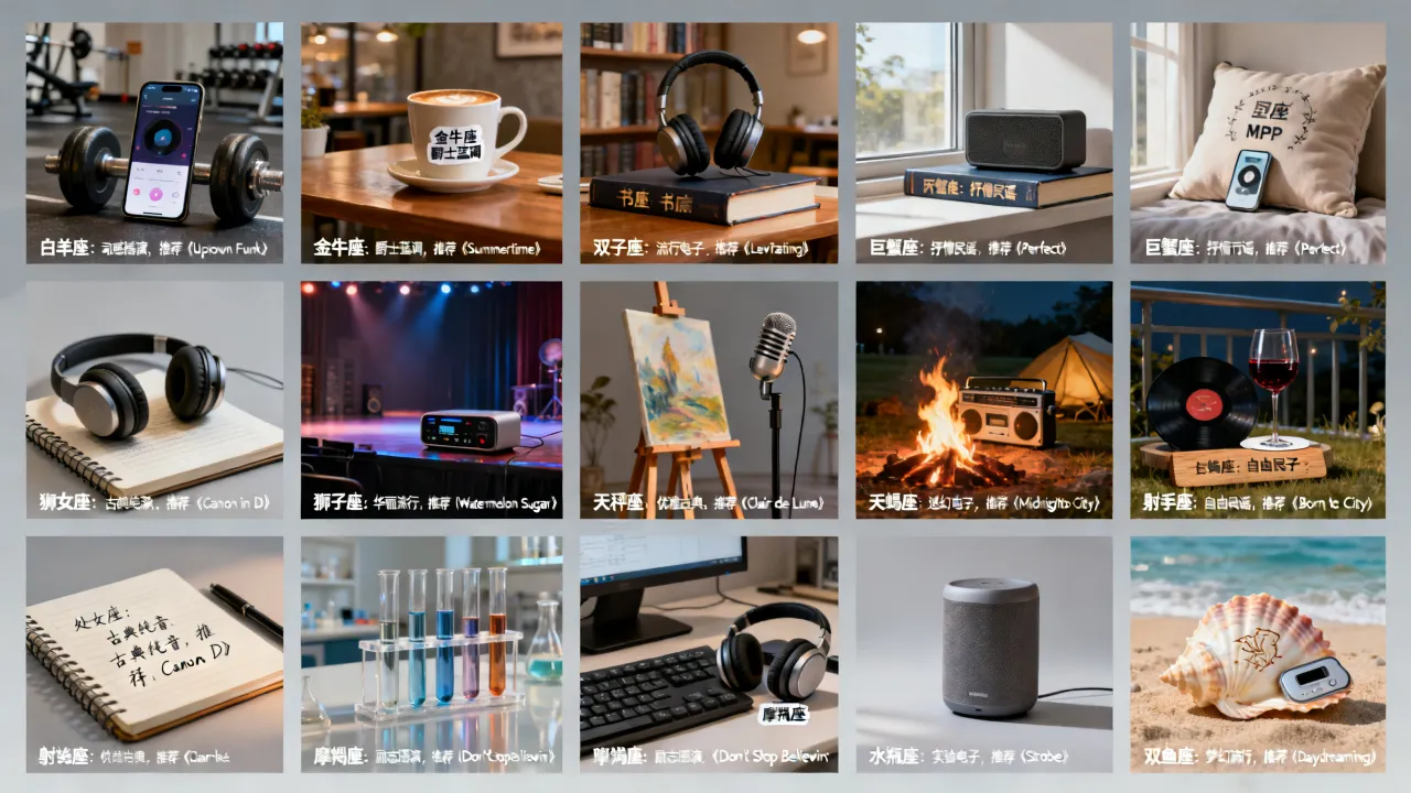 十二星座听歌风格分别是什么？适合什么歌曲推荐
