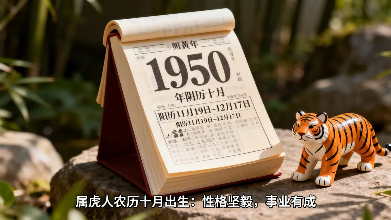 1950年阴历10月是阳历几月几号?属虎人农历十月出生命运如何 1950年阴历10月是阳历几月几号?属虎人农历十月出生命运如何