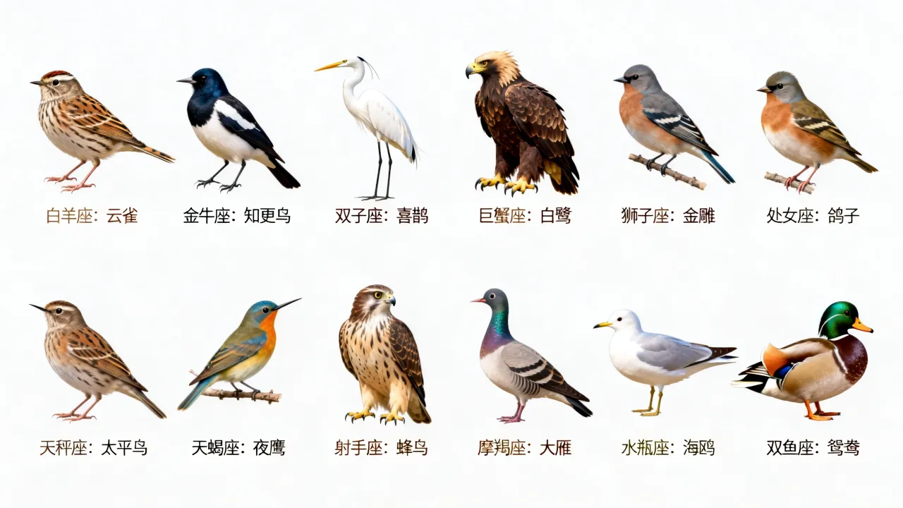 十二星座幸运鸟分别是什么?查询你的星座专属幸运鸟 十二星座幸运鸟分别是什么?查询你的星座专属幸运鸟