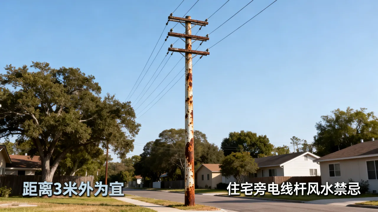 电线杆怎么判断吉凶，住宅附近电线杆风水有啥说法