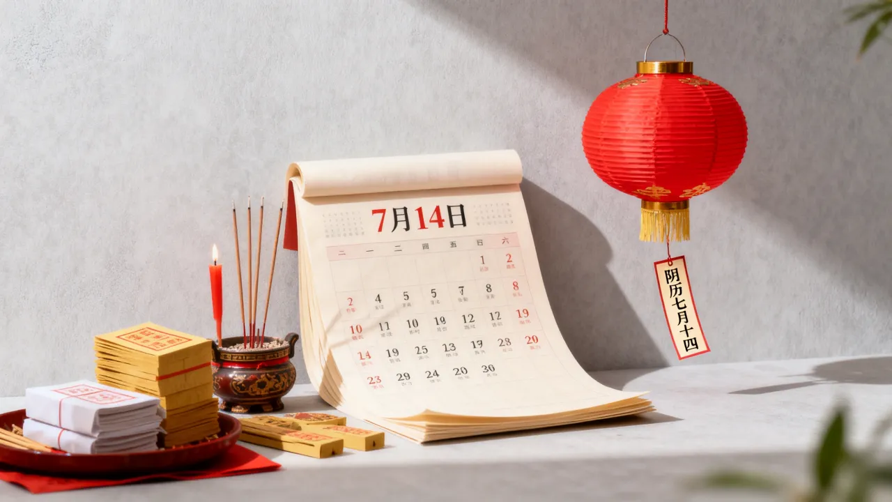 7月14日阴历是几月几号，阴历七月十四是中元节吗？