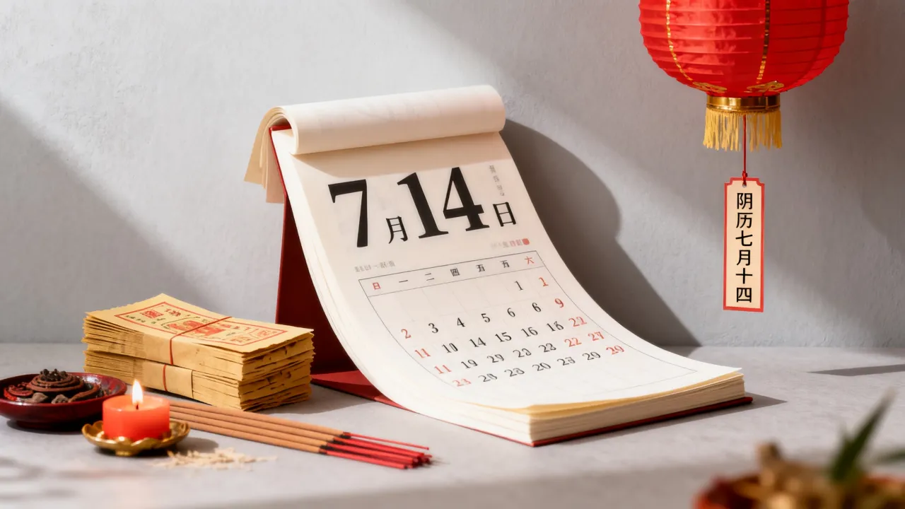 7月14日阴历是几月几号，阴历七月十四是中元节吗？