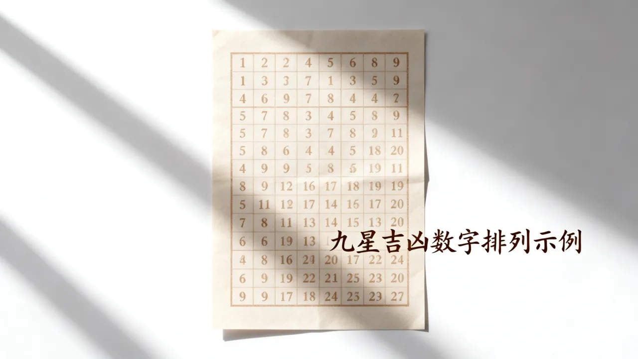 九星吉凶表怎么排数字，九星吉凶数字怎么排列