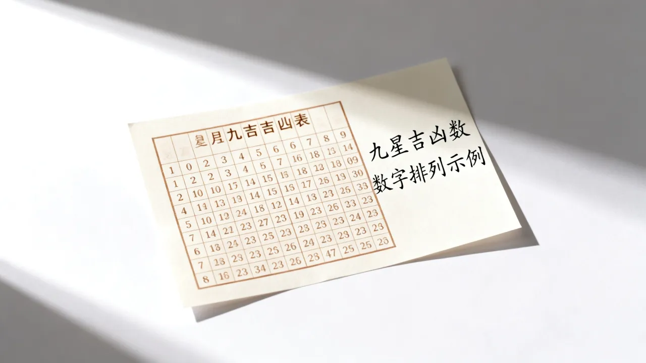 九星吉凶表怎么排数字，九星吉凶数字怎么排列