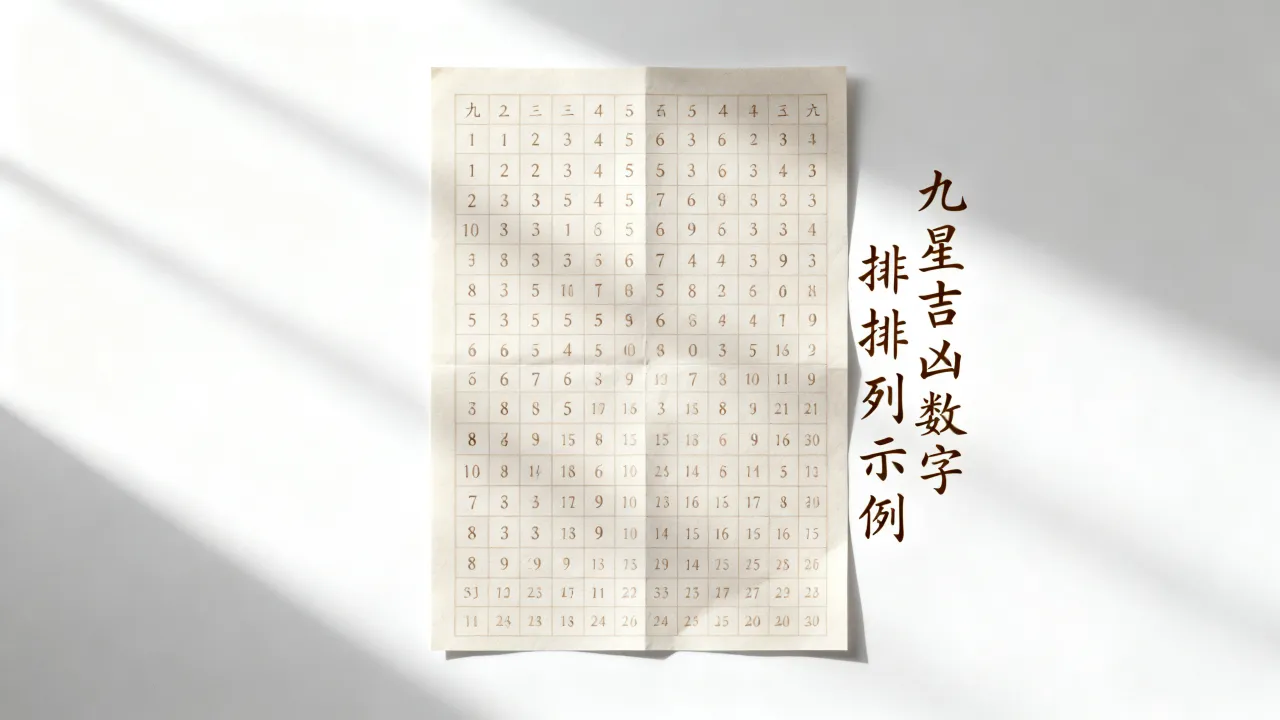 九星吉凶表怎么排数字，九星吉凶数字怎么排列