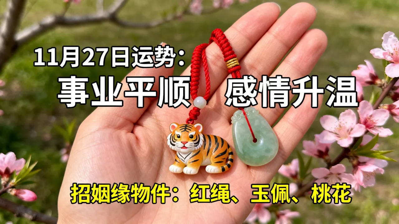 属虎人11月27日运势如何,2025属虎人招姻缘用什么物件? 属虎人11月27日运势如何,2025属虎人招姻缘用什么物件?