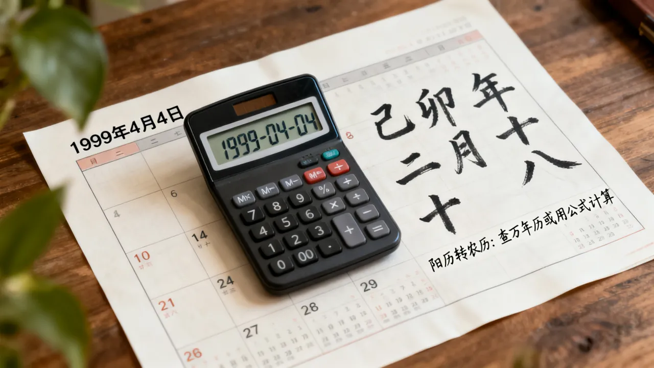1999年4月4号阴历是几月几号,阳历转农历怎么算 1999年4月4号阴历是几月几号,阳历转农历怎么算