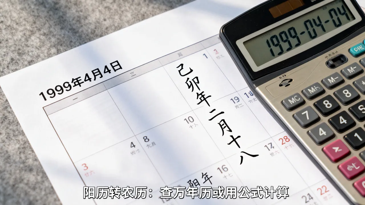 1999年4月4号阴历是几月几号,阳历转农历怎么算 1999年4月4号阴历是几月几号,阳历转农历怎么算