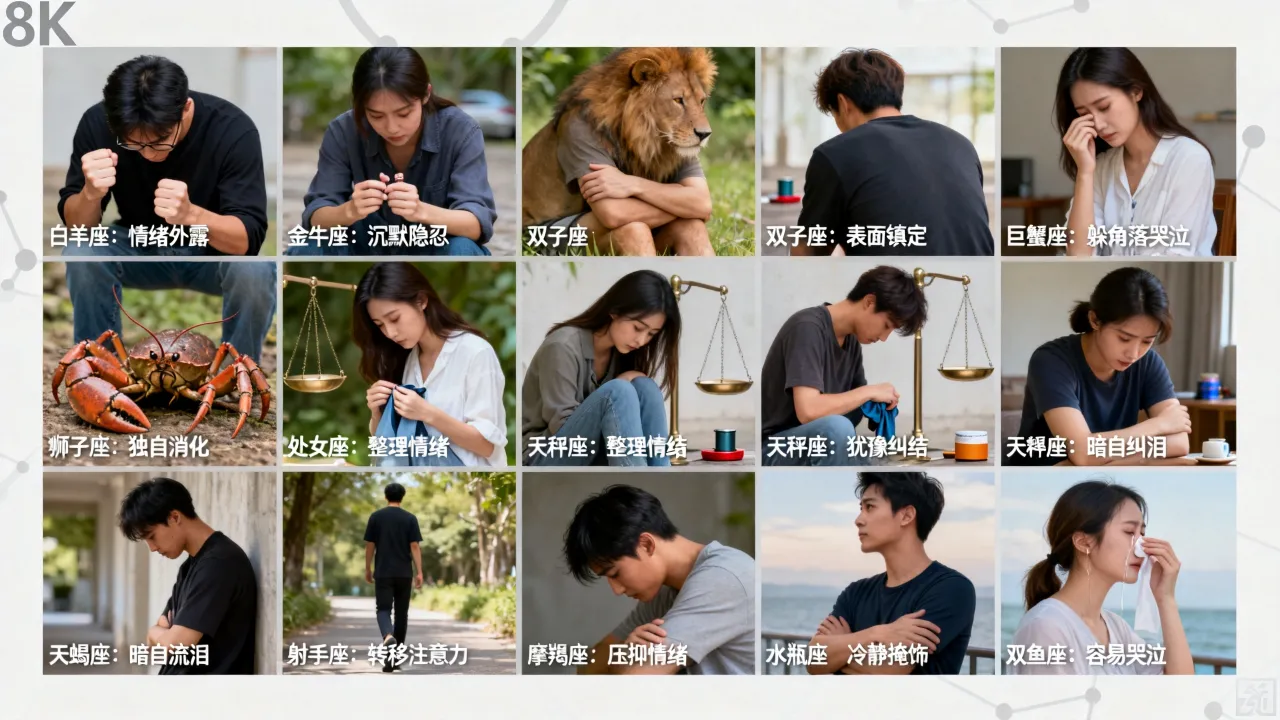 十二星座受伤后有什么表现?哪些星座最容易偷偷流泪? 十二星座受伤后有什么表现?哪些星座最容易偷偷流泪?