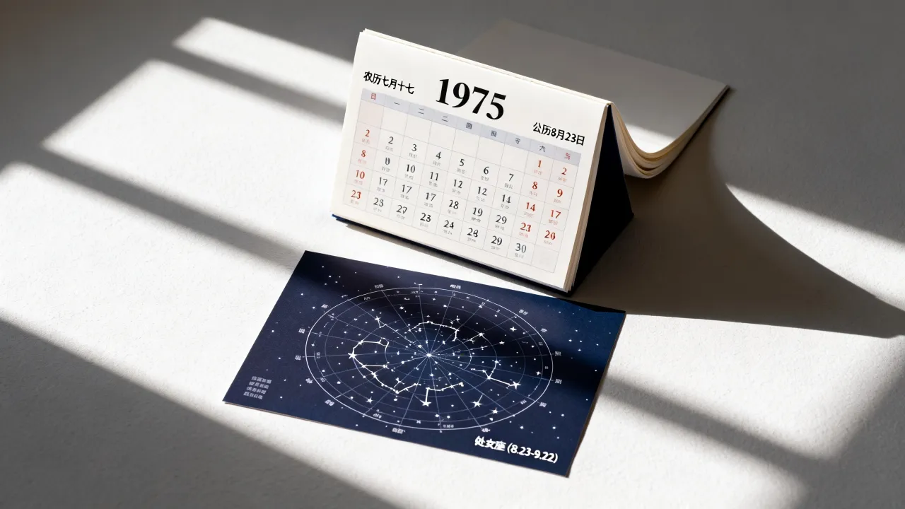1975年阴历7.17是哪个星座，农历七月十七对应公历几号？