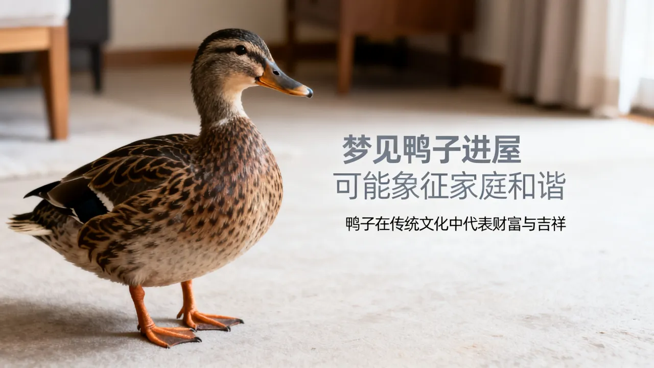 梦到了鸭子进屋代表着什么？，梦见鸭子进屋是什么预兆和寓意