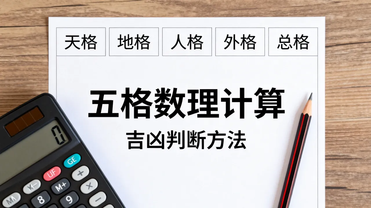 五格怎么判断吉凶？五格数理吉凶如何查询