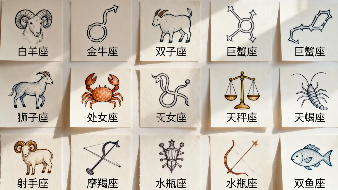 十二星座画画好吗，怎么画十二星座简单又好看？