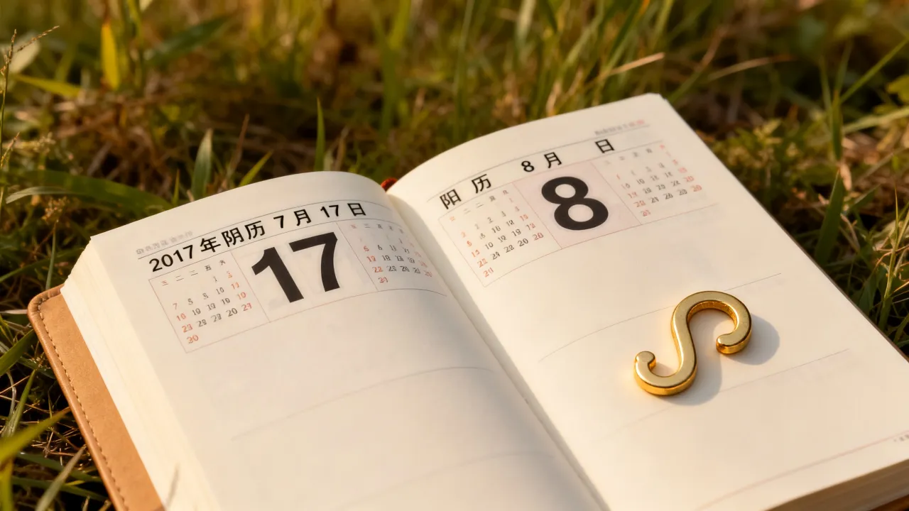 2017年阴历7月17日是什么星座，农历七月十七对应阳历几月几号