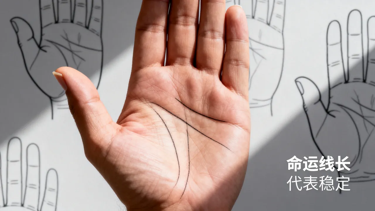 手相命运线很长代表什么？手相图解中命运线很长好不好