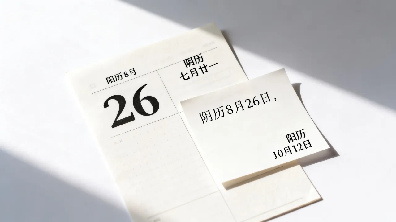 阳历8月26日是阴历几月几号,阴历8月26日是阳历几月几号? 阳历8月26日是阴历几月几号,阴历8月26日是阳历几月几号?
