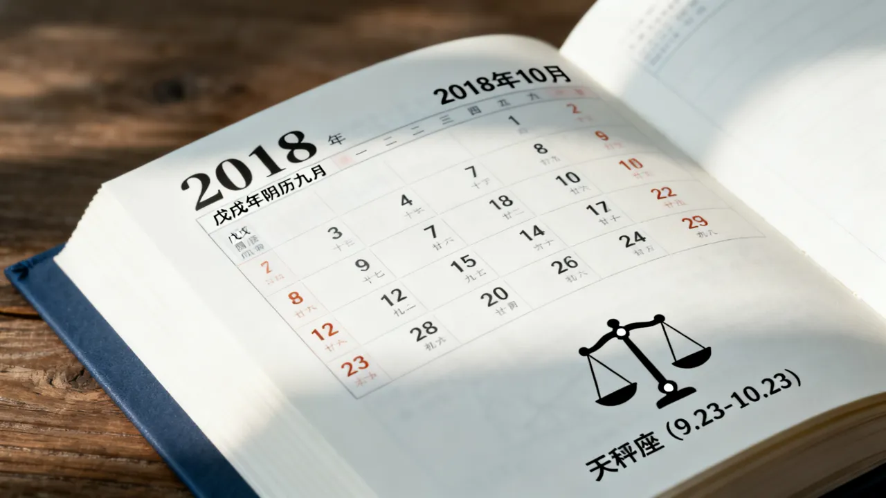 戊戌年阴历九月是阳历几月几号,2018年农历九月是什么星座? 戊戌年阴历九月是阳历几月几号,2018年农历九月是什么星座?