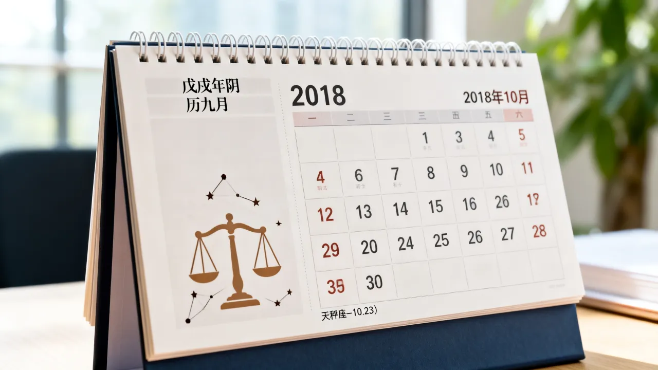 戊戌年阴历九月是阳历几月几号,2018年农历九月是什么星座? 戊戌年阴历九月是阳历几月几号,2018年农历九月是什么星座?