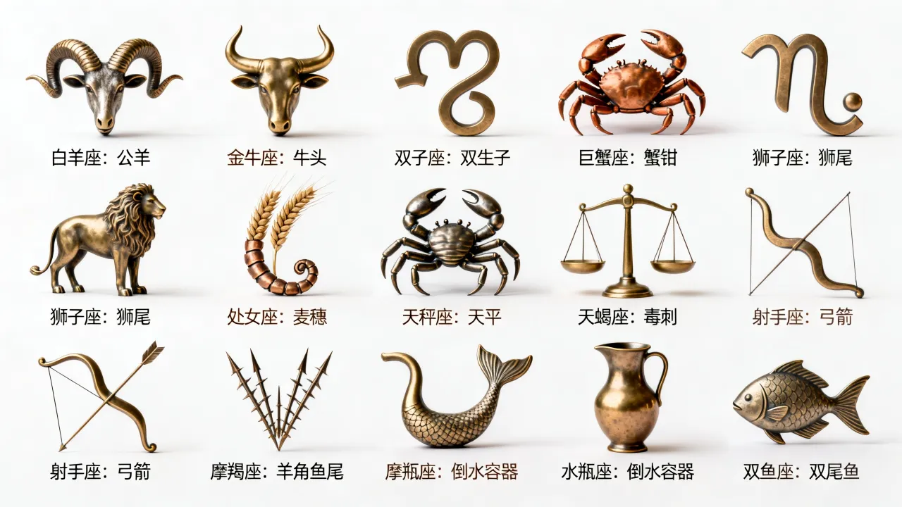 十二星座标志有哪些,十二星座符号图片有哪些含义 十二星座标志有哪些,十二星座符号图片有哪些含义