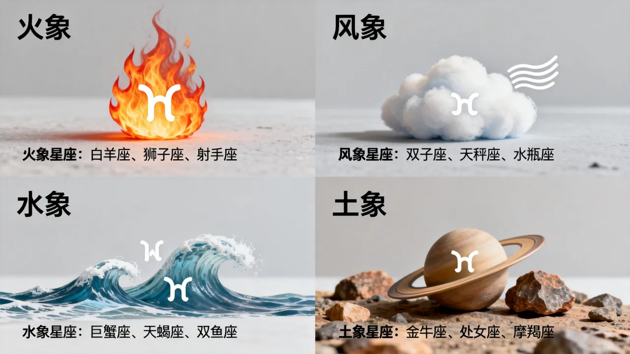 十二星座怎么分组?十二星座分组四象属性对照表 十二星座怎么分组?十二星座分组四象属性对照表