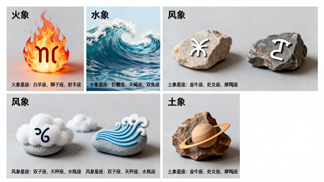十二星座怎么分组?十二星座分组四象属性对照表 十二星座怎么分组?十二星座分组四象属性对照表