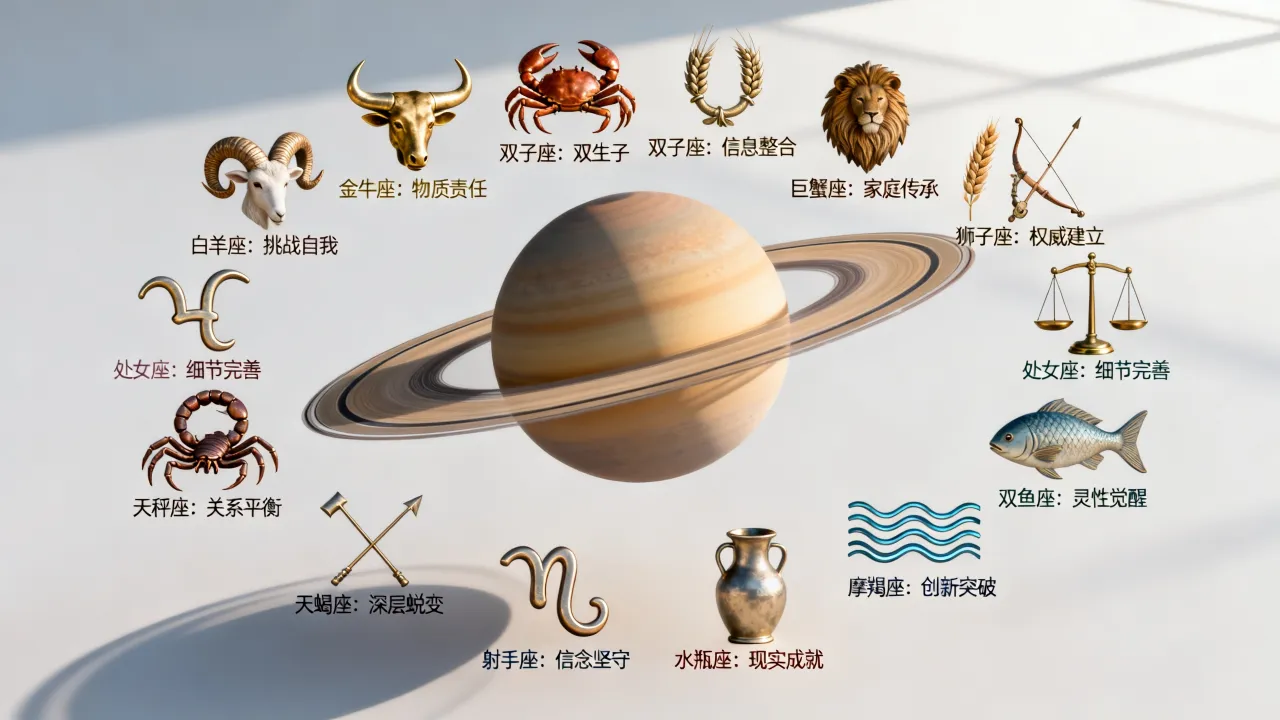 土星在十二星座分别代表什么,土星落入各星座的业力影响有哪些? 土星在十二星座分别代表什么,土星落入各星座的业力影响有哪些?